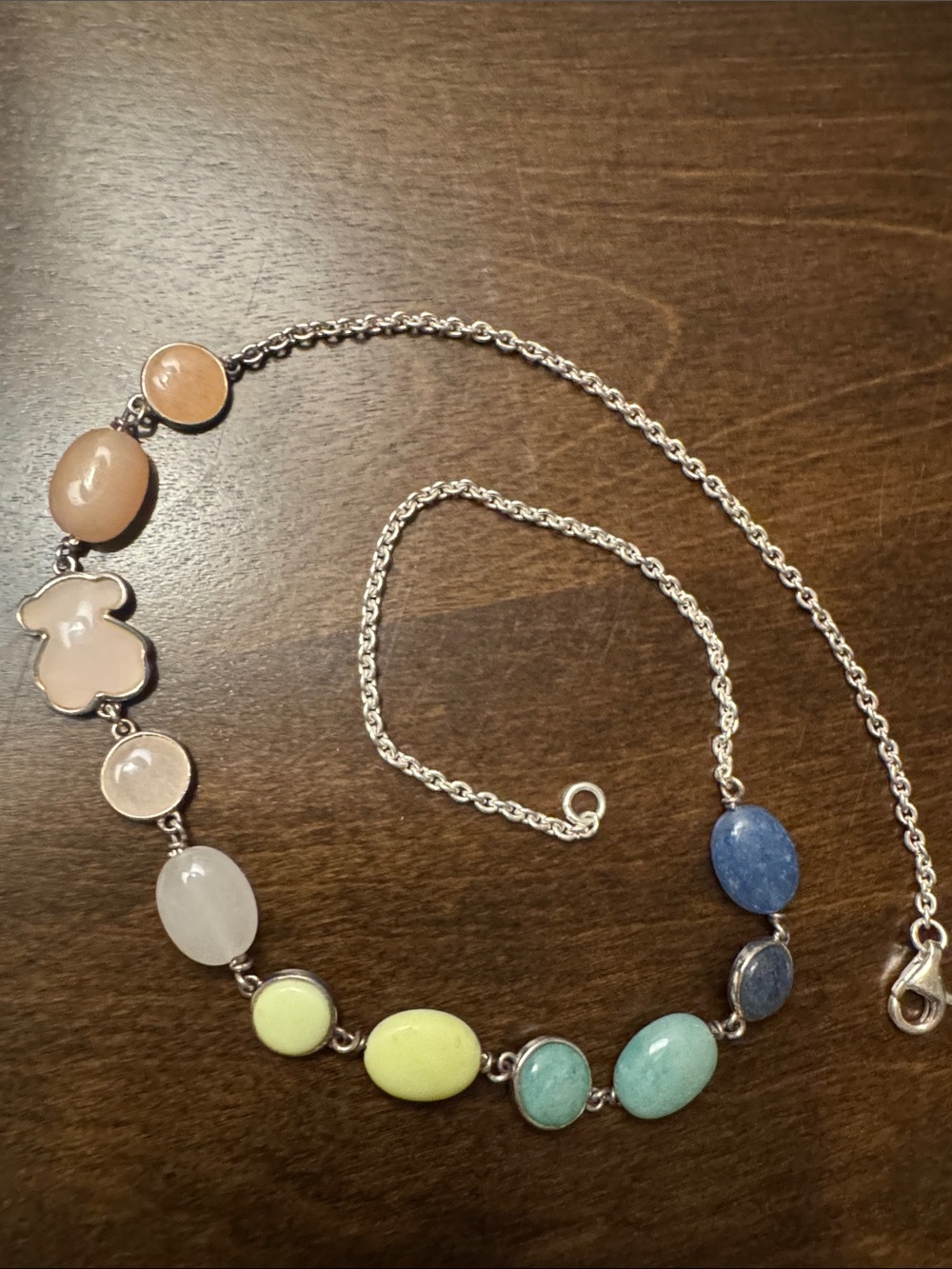 TOUS New Color necklace in sterling silver with gems